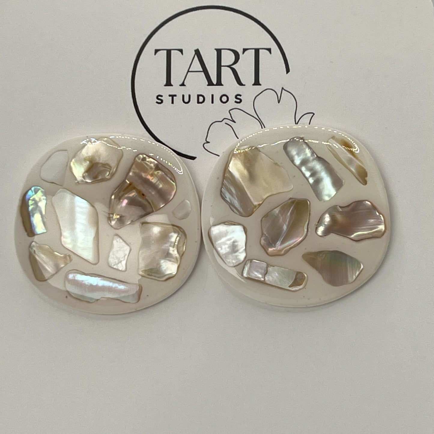 Mosaic Shell Statement Stud